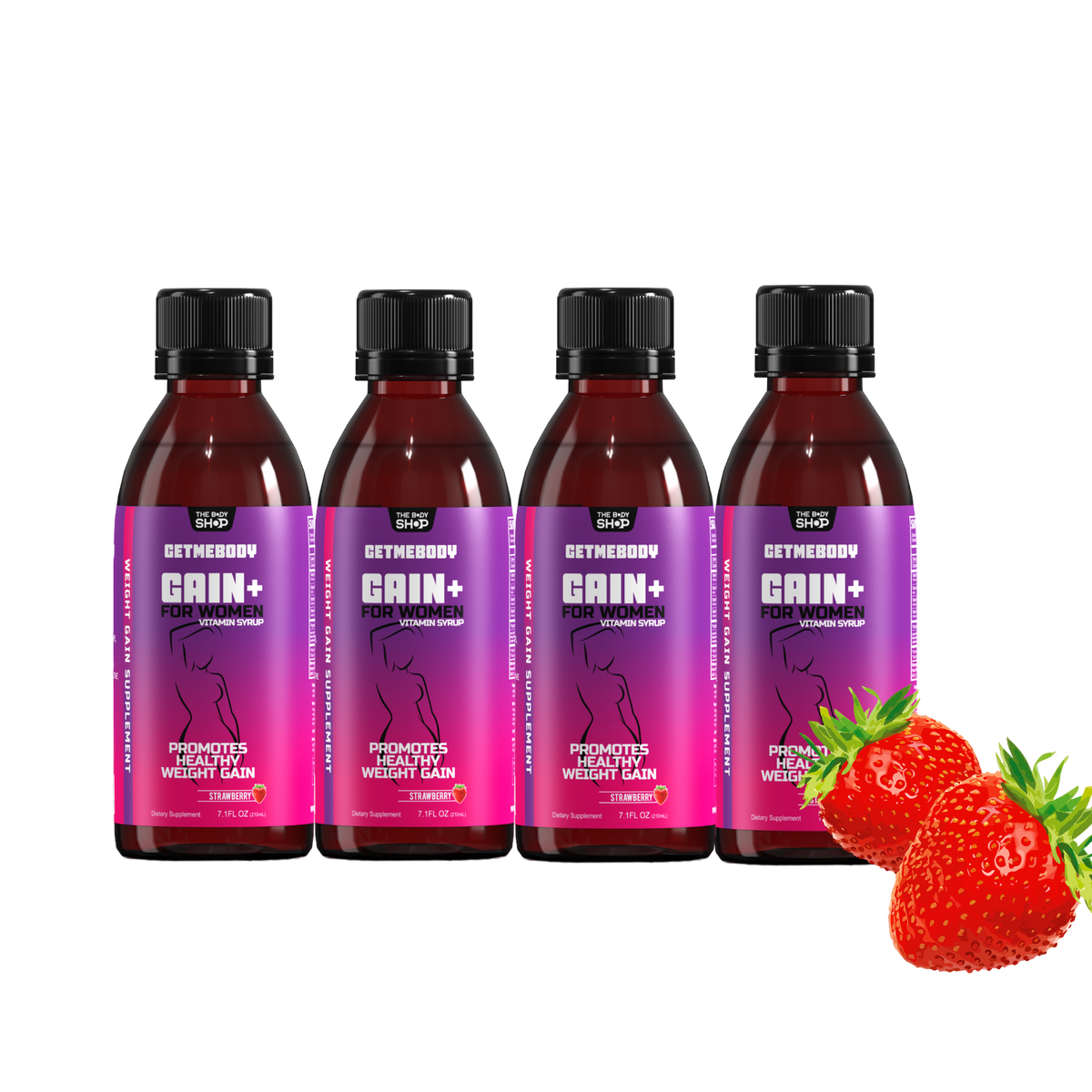 BLACK FRIDAY BUNDLE & SAVE STRAWBERRY GETMEBODY Gain+ for WOMEN(Month Supply)